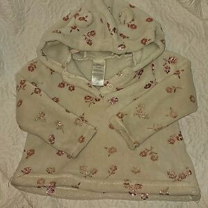 Shiny flower bear hoodie